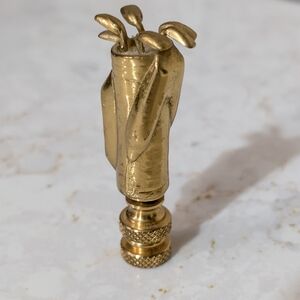 Vintage NOS Golf Clubs Bag Brass Brass Lamp Finial